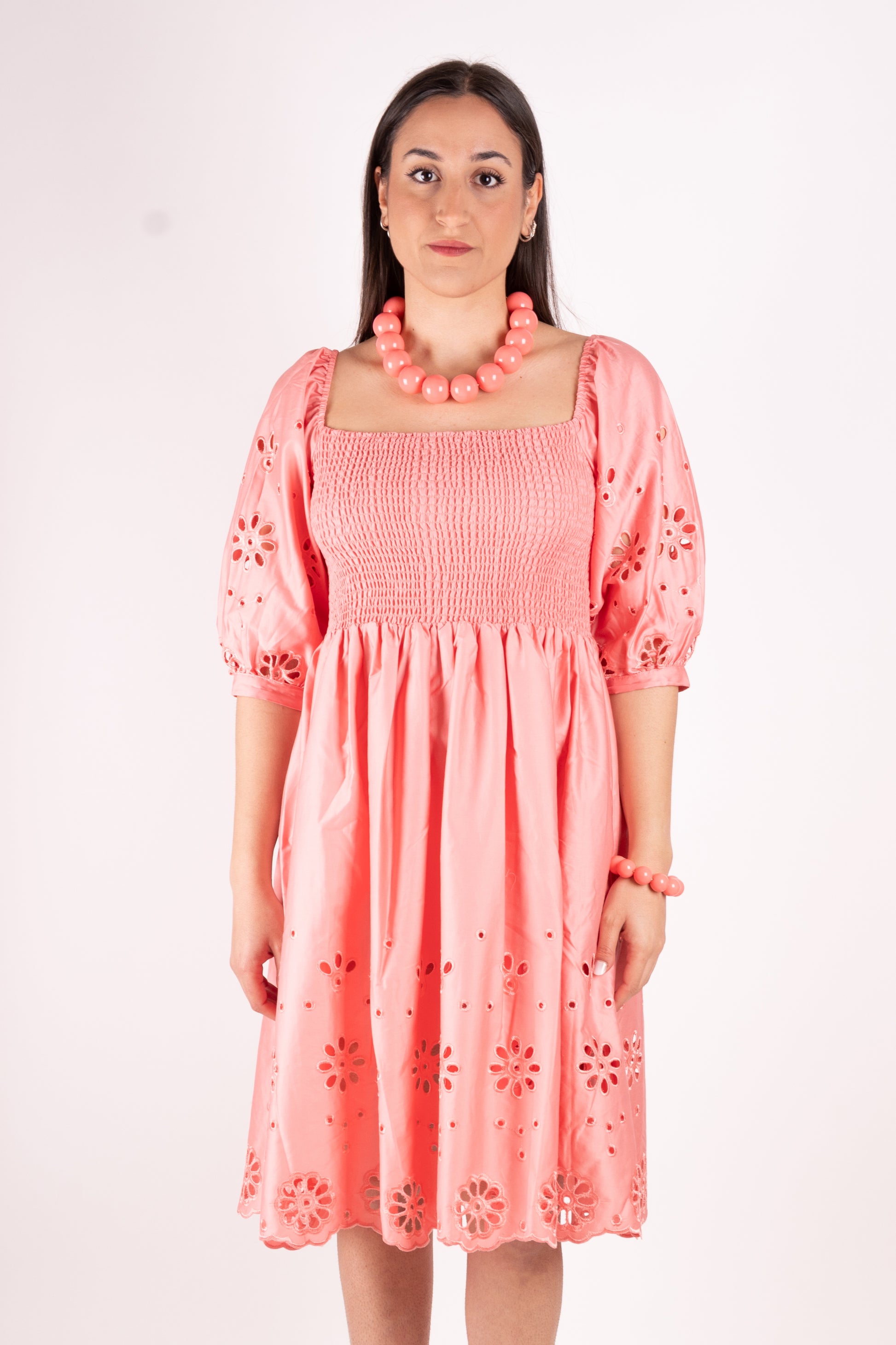 Fracomina Abito midi pizzo San Gallo FJ25SD1001W400E5 107 Fracomina Easy chic 