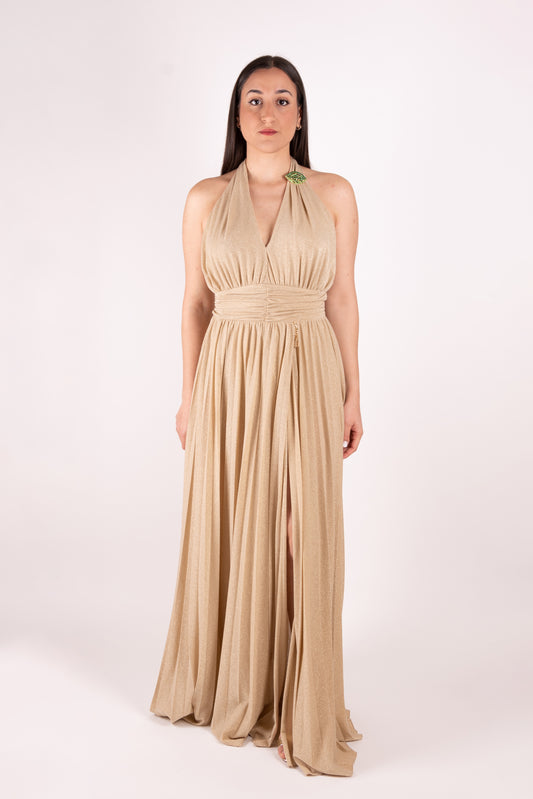Fracomina Abito lungo jersey lurex FQ25SD3010W799Q7 150 Fracomina Gold 