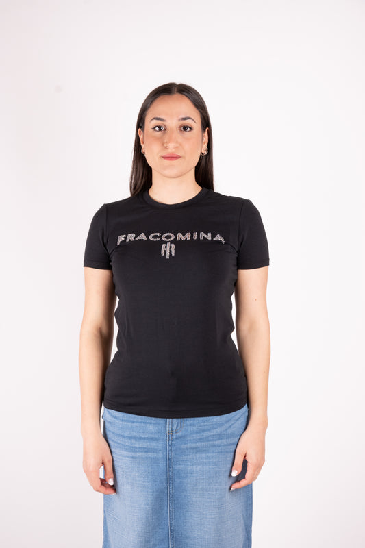 Fracomina T-shirt logo pailletes FP25ST3011J449N5 053 Fracomina Jeans 