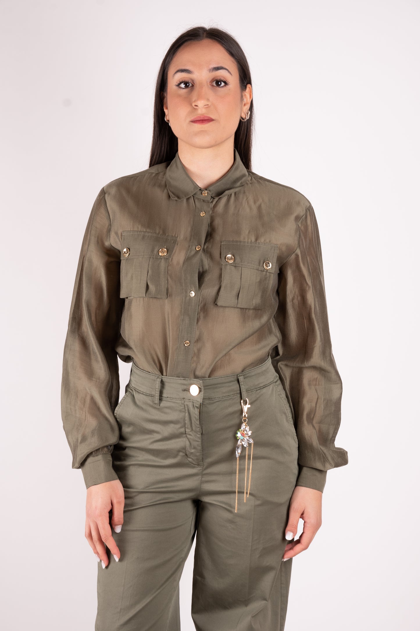 Fracomina Camicia maniche lunghe tasche FS25ST6014W78501 206 Fracomina Main 