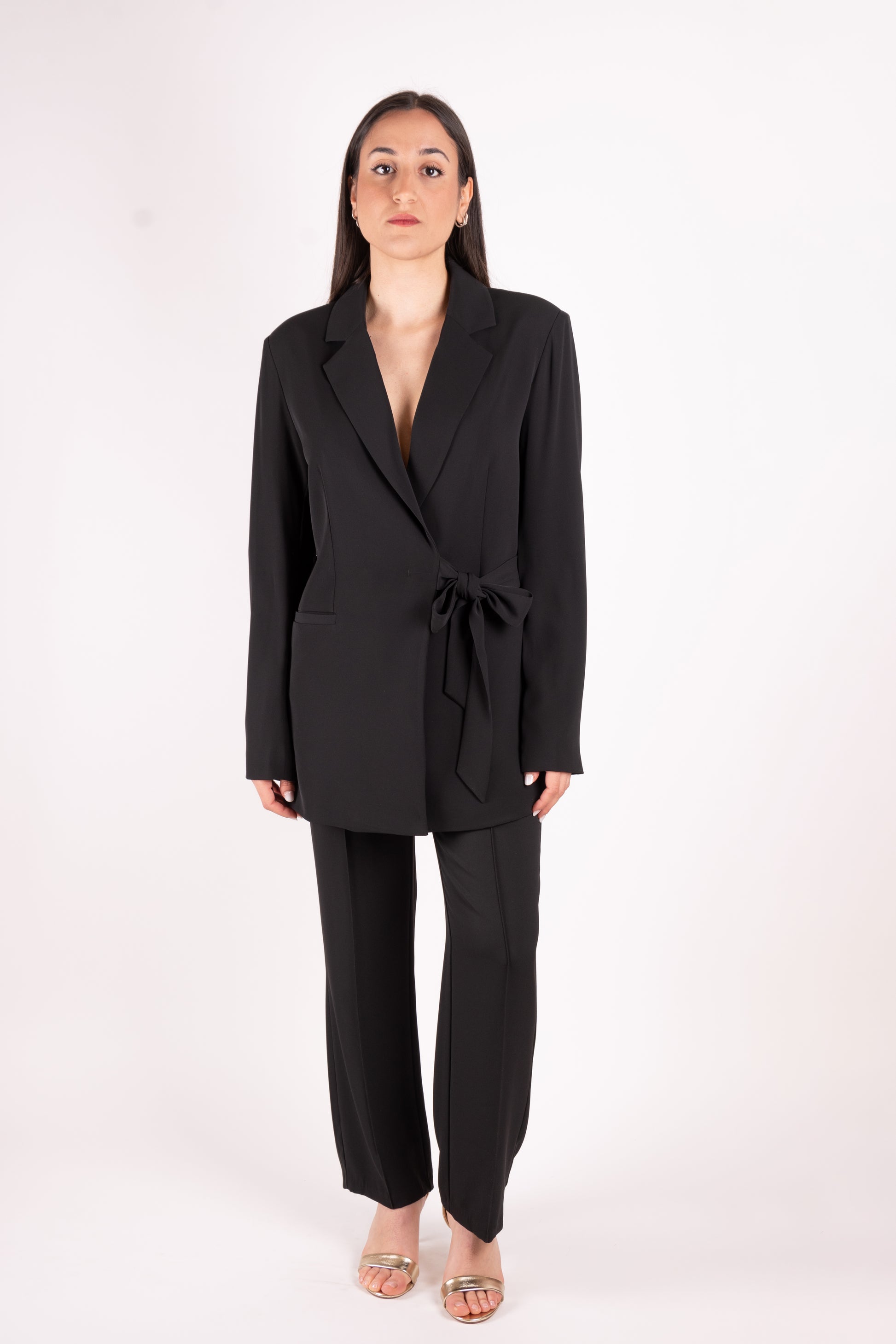 Fracomina Blazer lungo con fiocco FR25SJ3002W43601 053 Fracomina Preview 