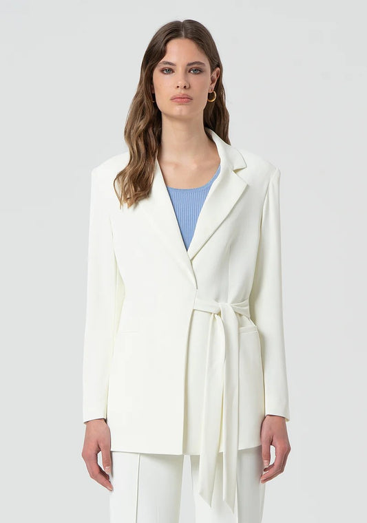 Fracomina Blazer lungo con fiocco FR25SJ3002W43601 108 Fracomina Preview 