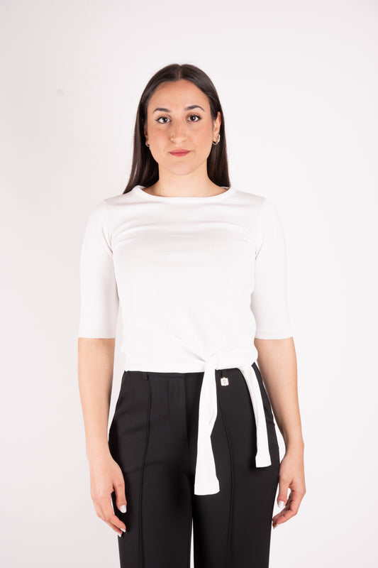 Fracomina Maglia con fiocco FR25ST7002K41601 108 Fracomina Preview 
