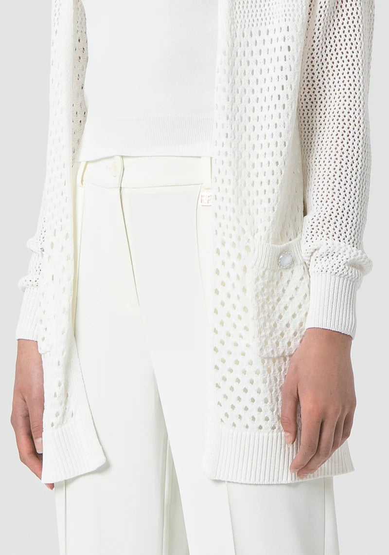 Fracomina Cardigan lungo traforato FR25ST8018K41601 108 Fracomina Preview 