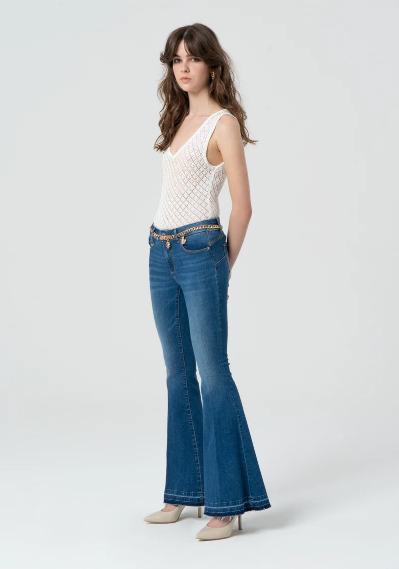 Fracomina Jeans BELLA zampa con cintura FR25SV8040D46002 349 Fracomina Preview 
