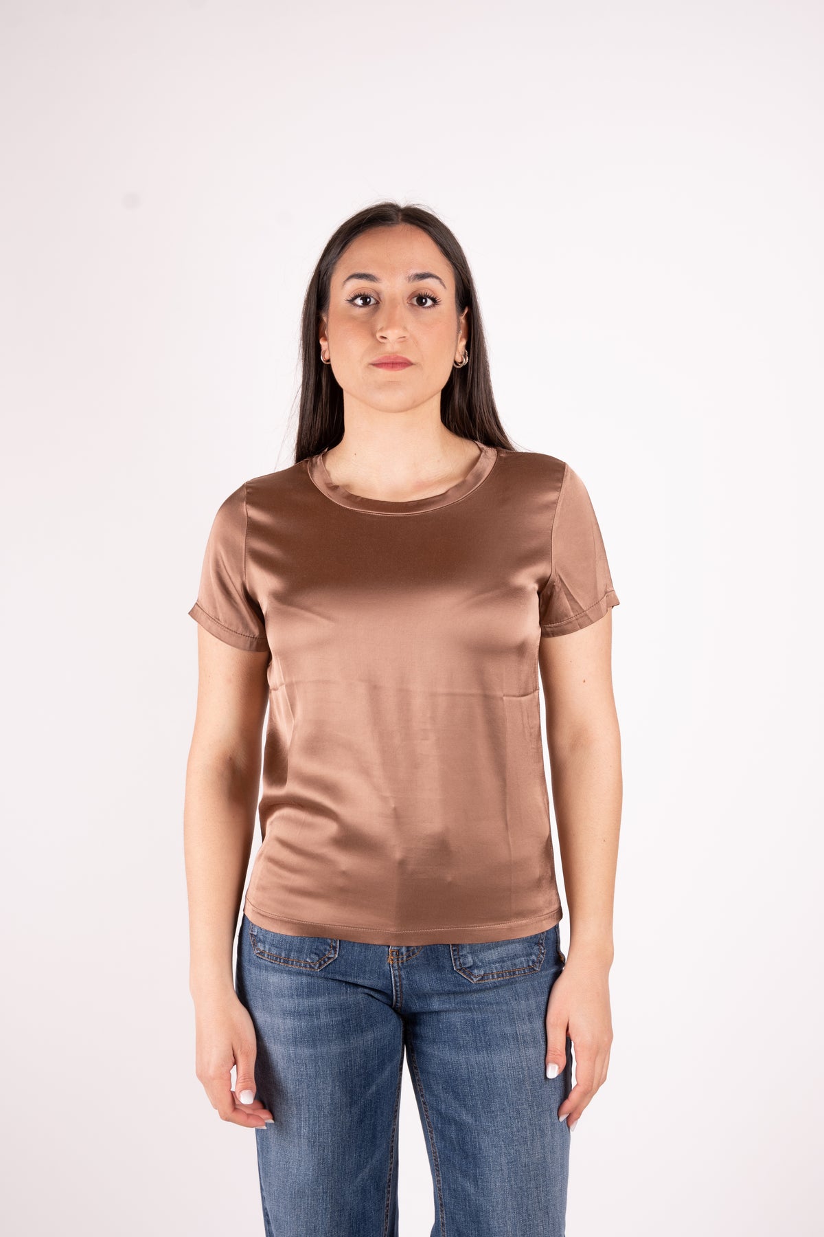 Susy Mix T-Shirt basic in raso FA705BU 04 Susy Mix 