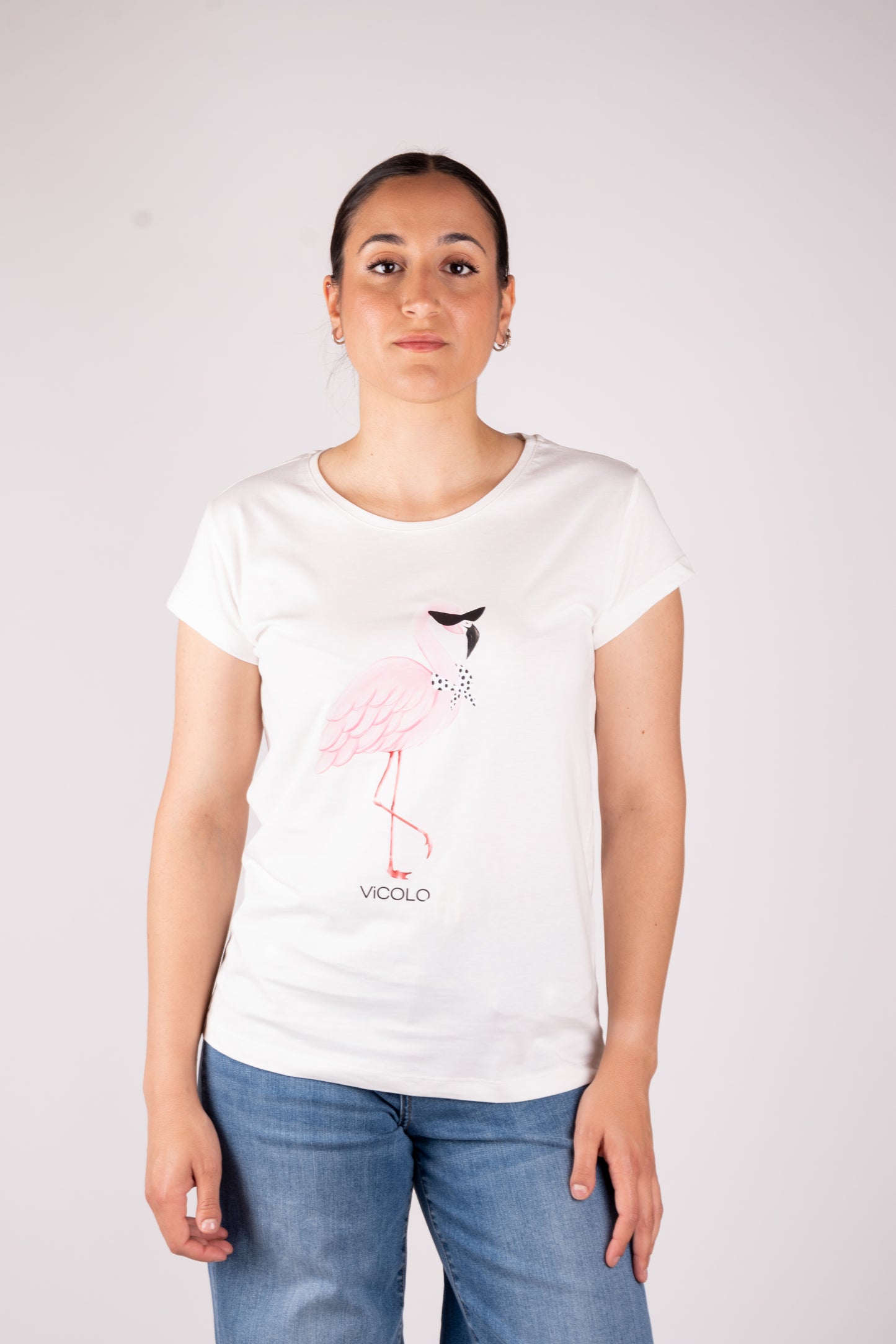 Vicolo T-Shirt Fenicottero RD1081 01 Vicolo 