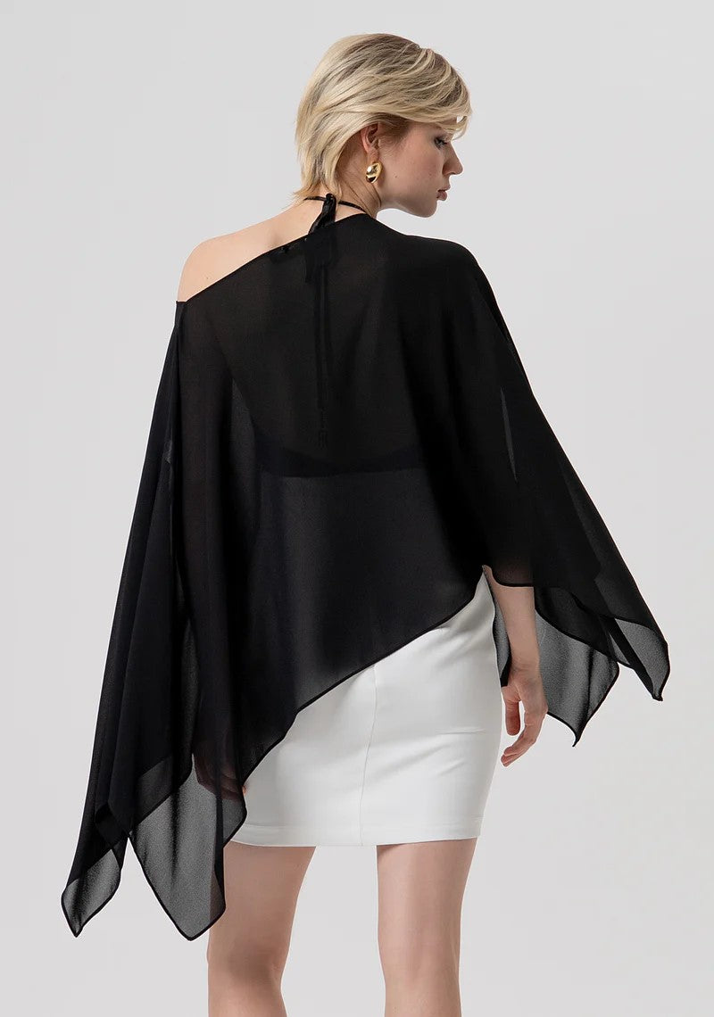 FRACOMINA STOLA AMPIA IN GEORGETTE FQ26SC5001W41201 053 Fracomina Gold 
