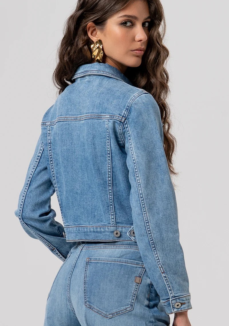 FRACOMINA GIUBBOTTO CROPPED IN DENIM LIGHT WASH FP26SJ4001D45003 062 Fracomina Jeans 