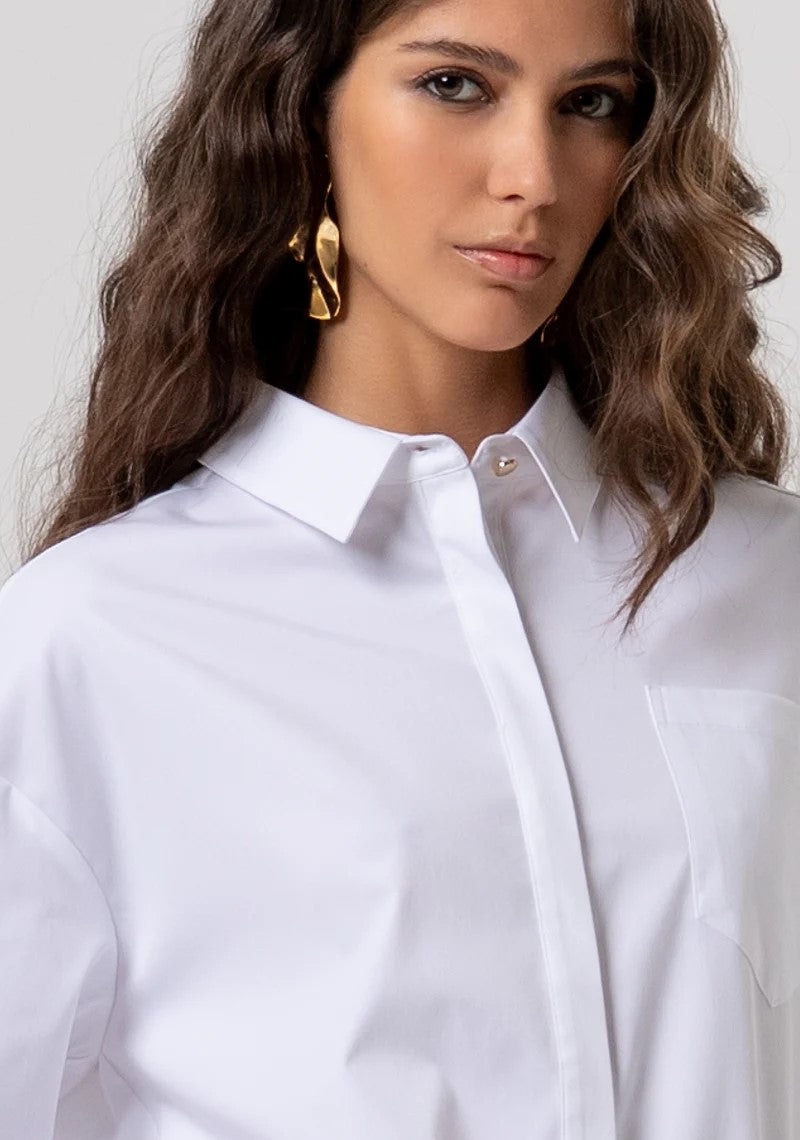 FRACOMINA CAMICIA OVER MANICHE CON DETTAGLIO MANICHE CON BOTTONI FP26ST6005W83301 278 Fracomina Jeans 
