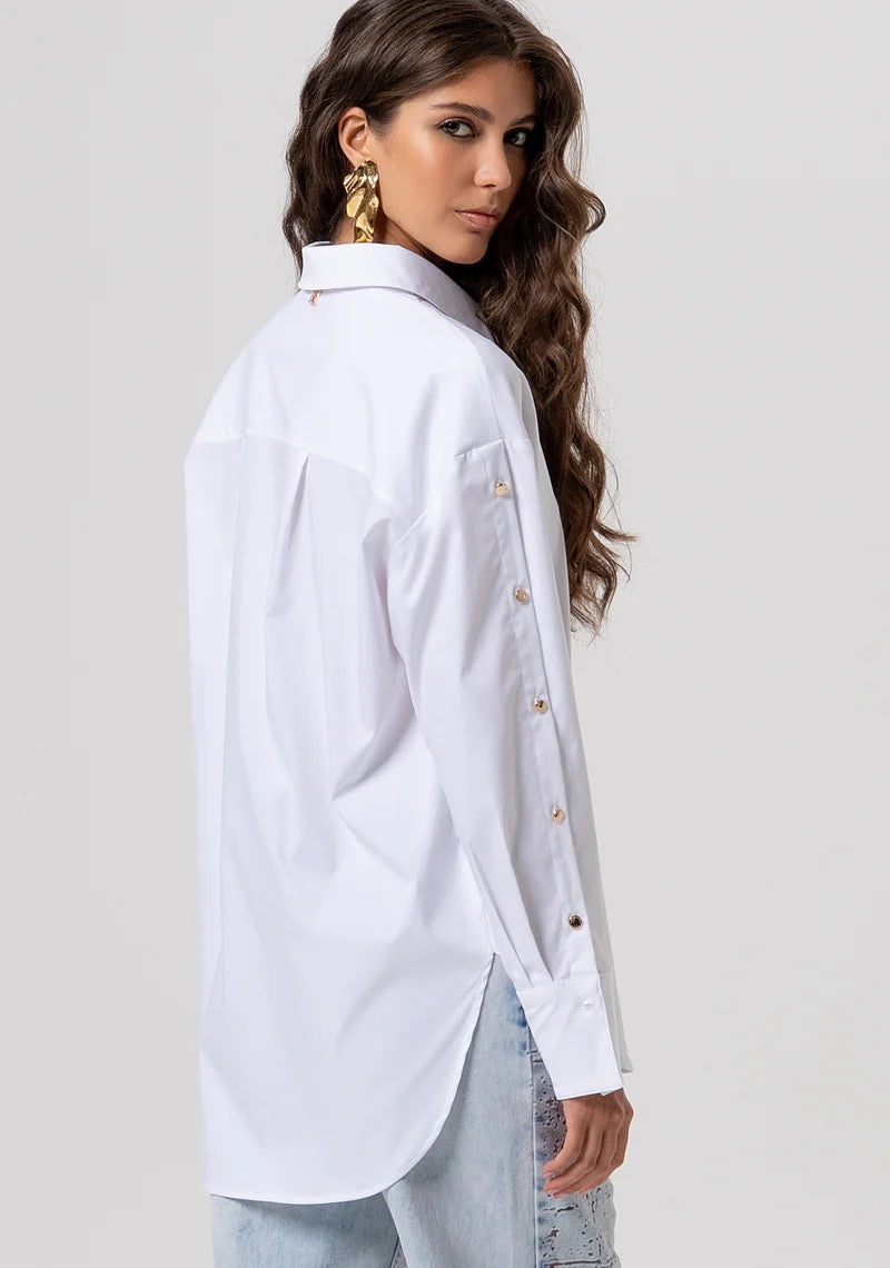 FRACOMINA CAMICIA OVER MANICHE CON DETTAGLIO MANICHE CON BOTTONI FP26ST6005W83301 278 Fracomina Jeans 