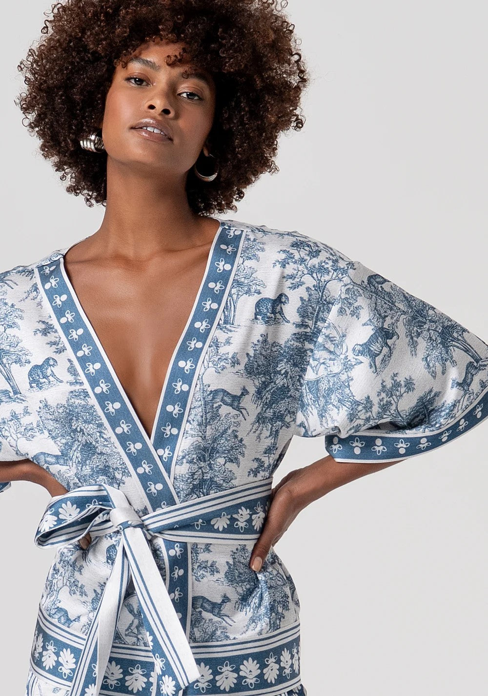 FRACOMINA KIMONO MANICA CORTA FANTASIA FS26SJ3008W459K5 083 Fracomina Main 