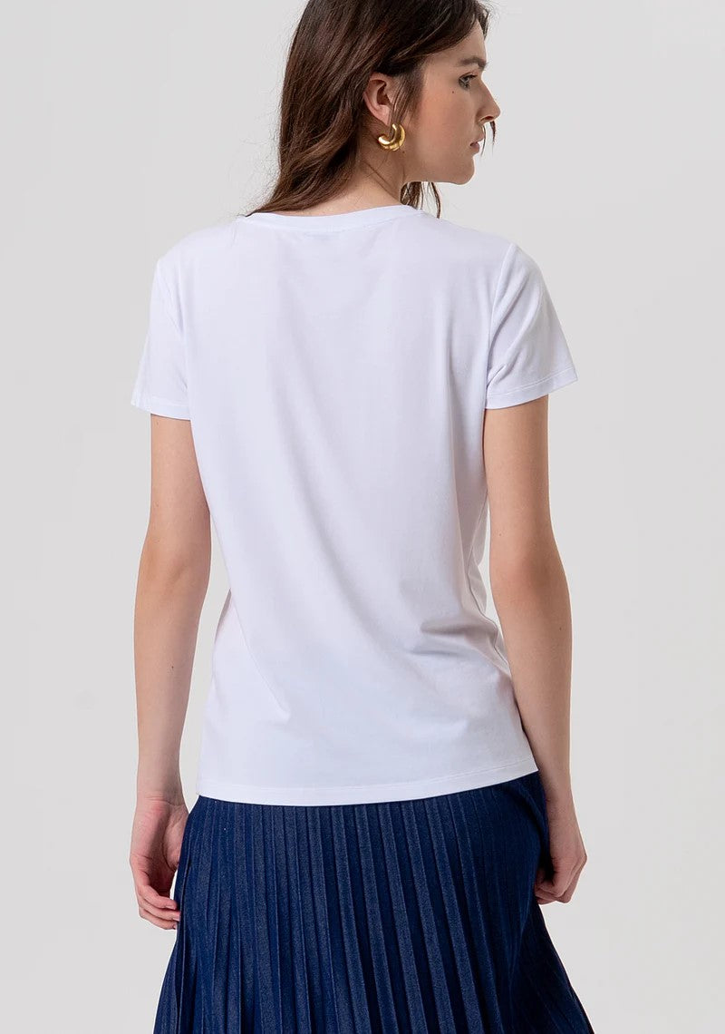 FRACOMINA T-SHIRT CON LOGO RICAMATO IN PIZZO FR26ST3004J418G1 278 Fracomina Preview 