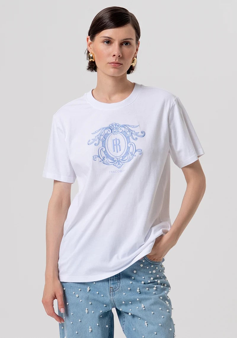 fRACOMINA T-SHIRT OVER SIZE CON LOGO RICAMATO FR26ST3008J40001 278 Fracomina Preview 