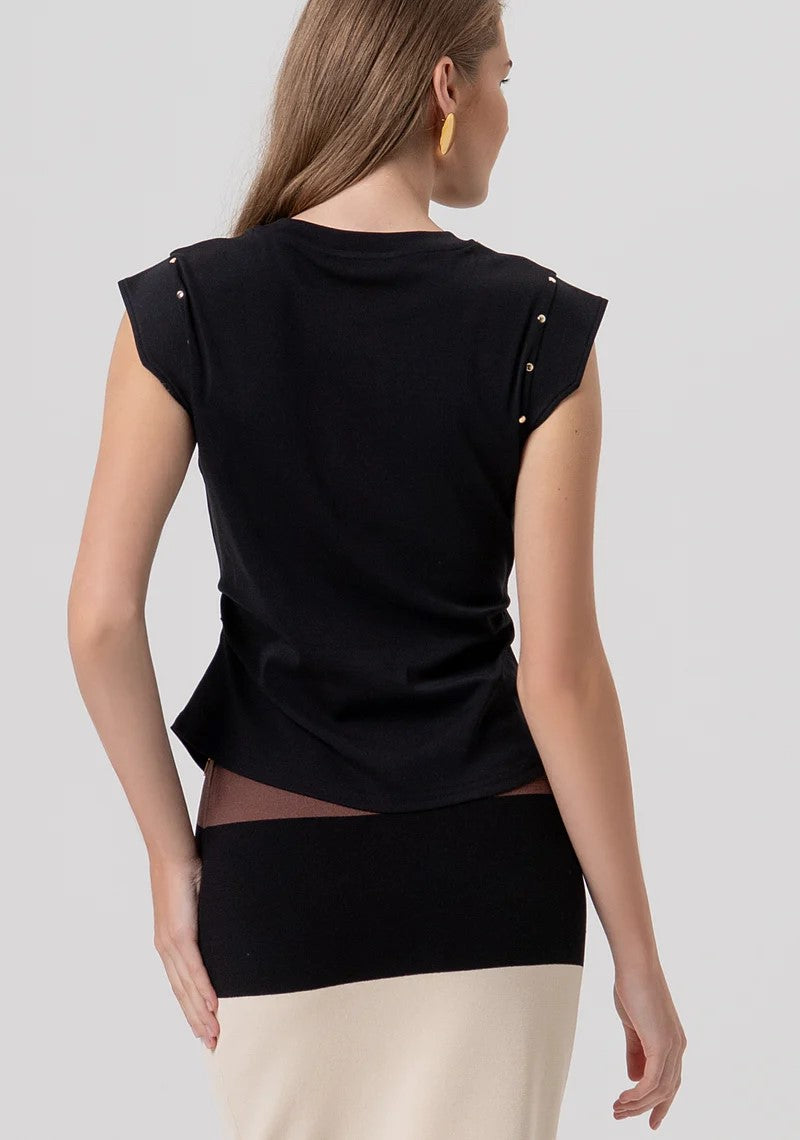 FRACOMINA T-SHIRT  MANICA AD ALETTA CON COLLANA FR26ST3026J40801 053 Fracomina Preview 