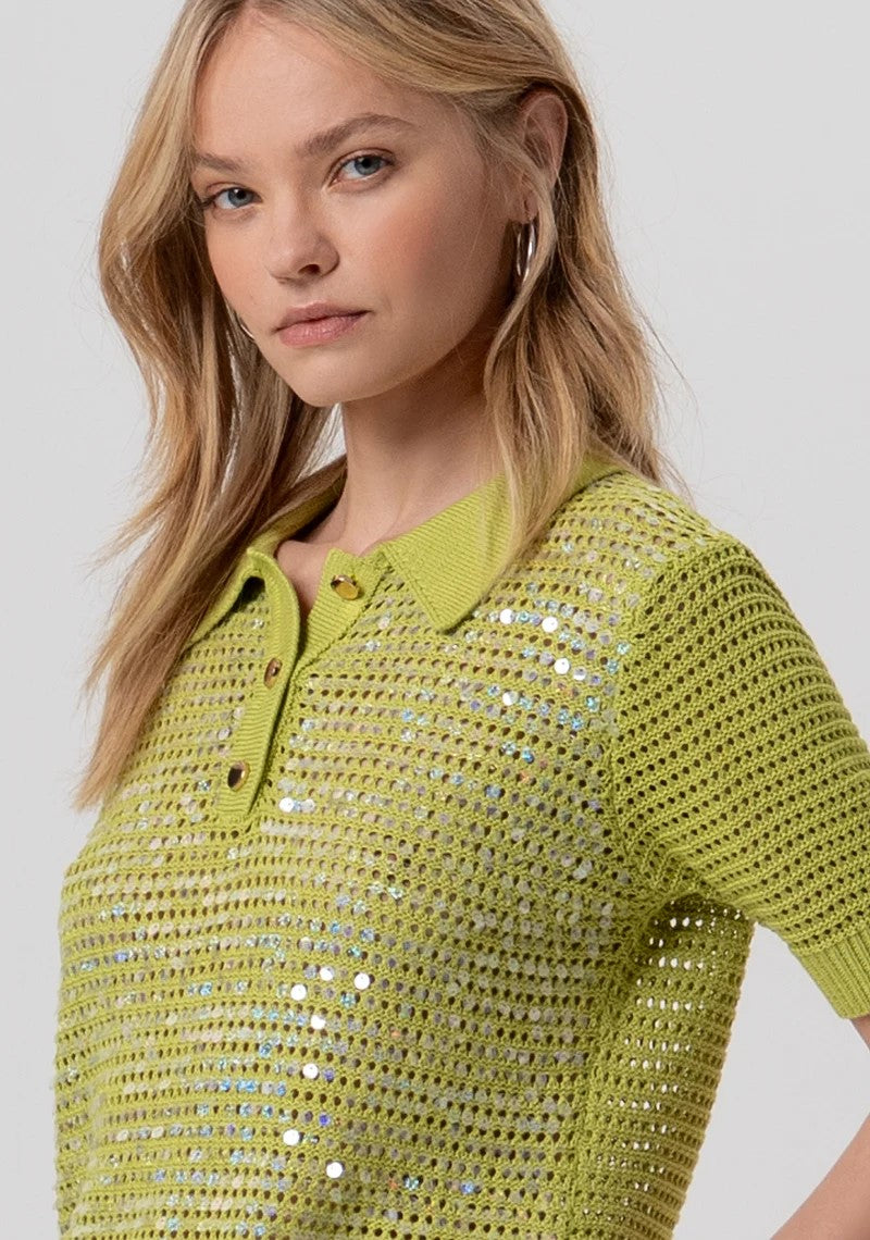 FRACOMINA POLO IN MAGLIA PUNTO RETE CON PAILLETTES FR26ST7022K525R9 813 Fracomina Preview 