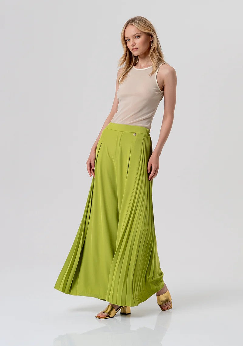 FRACOMINA PANTALONE PALAZZO CON INSERTO PLISSè FR26SV3018W436F9 813 Fracomina Preview 