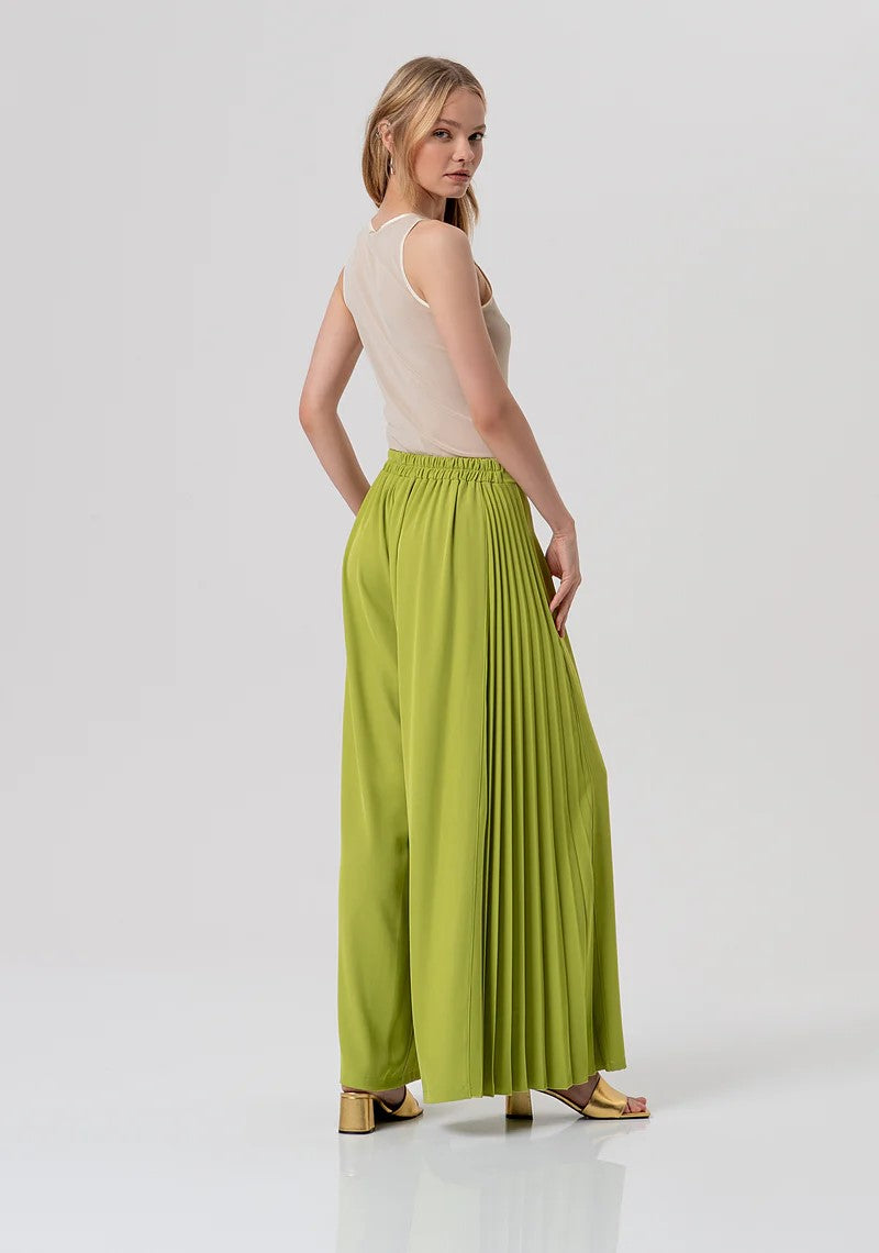 FRACOMINA PANTALONE PALAZZO CON INSERTO PLISSè FR26SV3018W436F9 813 Fracomina Preview 