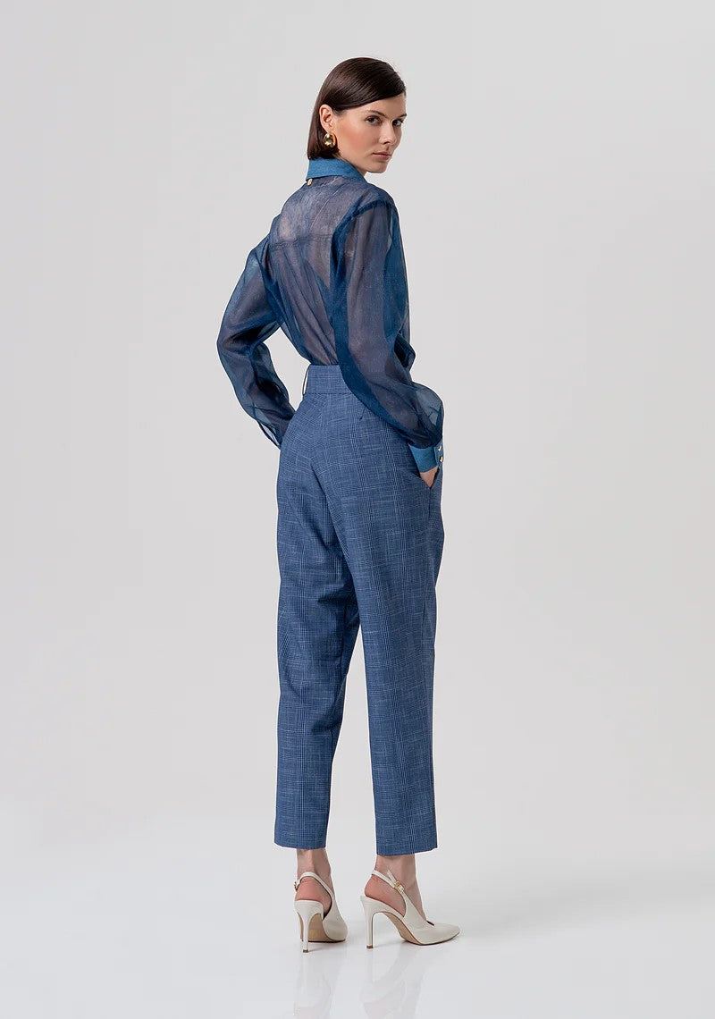 FRACOMINA PANTALONE CARROT IN  FANTASIA PRINCIPE DI GALLES FR26SV4008W645O2 166 Fracomina Preview 