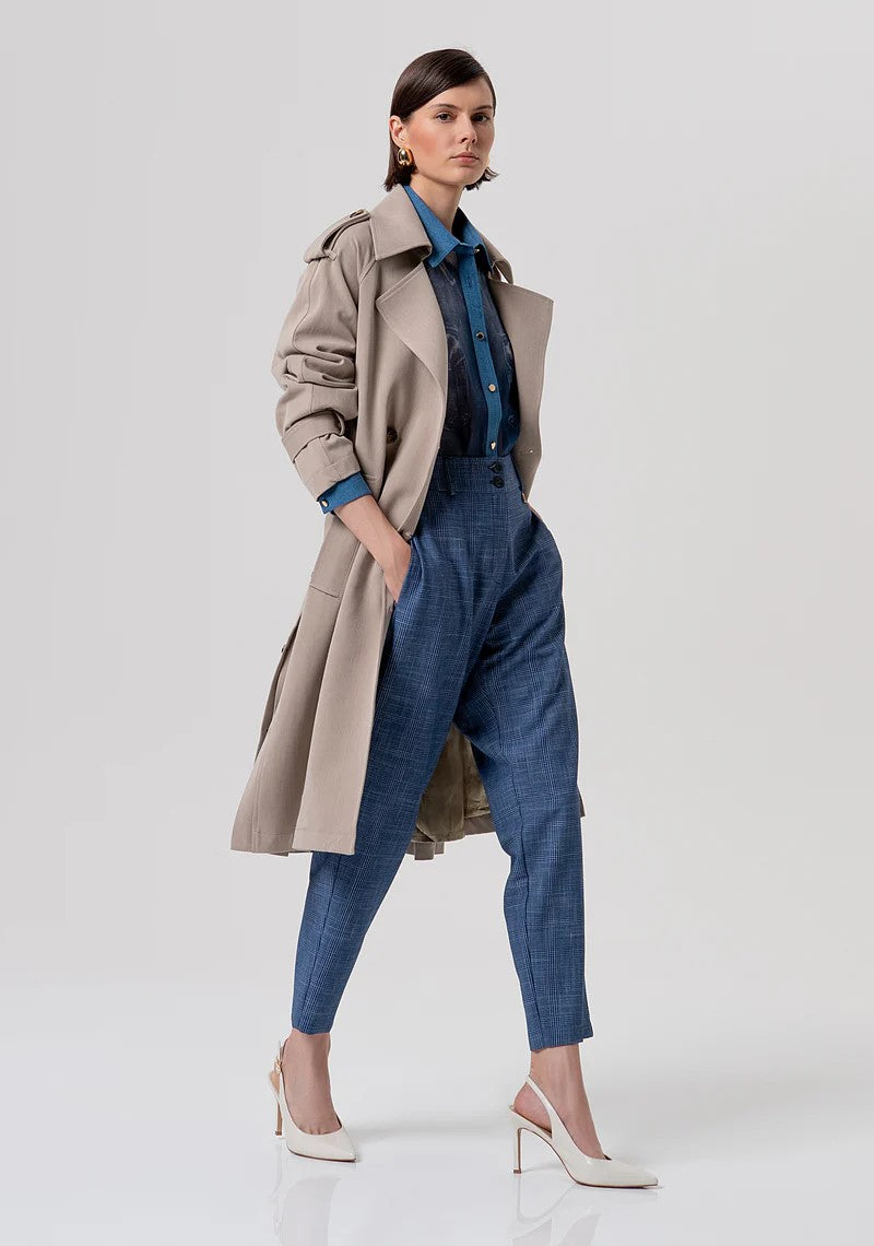FRACOMINA PANTALONE CARROT IN  FANTASIA PRINCIPE DI GALLES FR26SV4008W645O2 166 Fracomina Preview 
