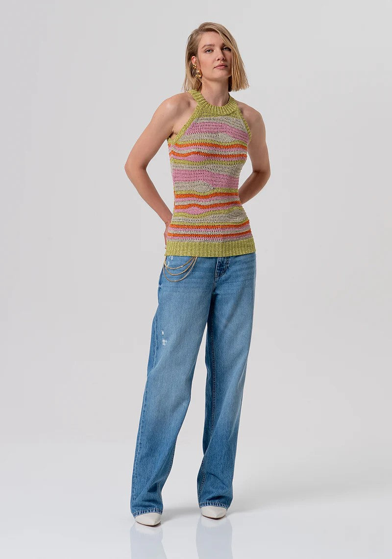 FRACOMINA JEANS WIDE LEG  VITA ALTA CON CINTURA FR26SV5007D471O1 437 Fracomina Preview 