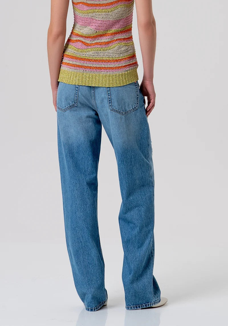 FRACOMINA JEANS WIDE LEG  VITA ALTA CON CINTURA FR26SV5007D471O1 437 Fracomina Preview 