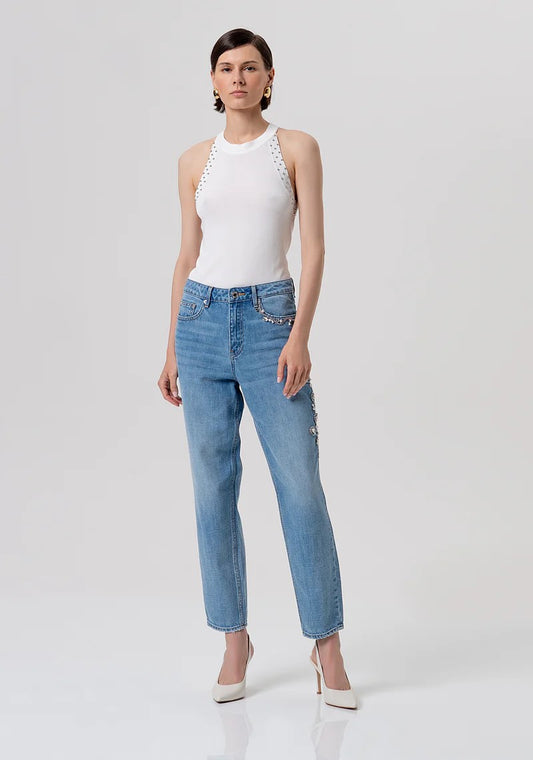 FRACOMINA JEANS CARROT MOM CON APPLICAIONE LUMINOSE FR26SVD005D419O1 437 Fracomina Preview 