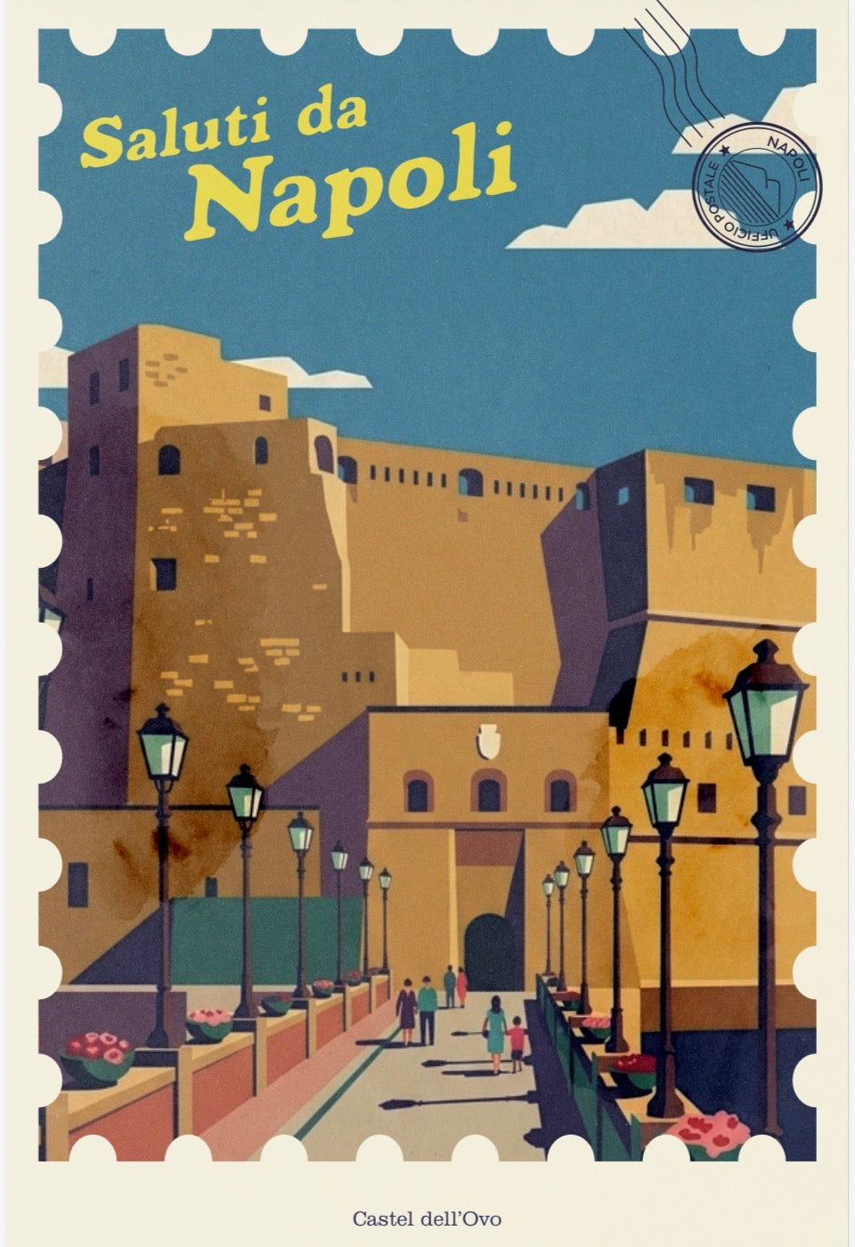 Son Of Naples Stampa vintage Napoli -Castel dell' Ovo CASTEL DELLOVO 01 Son Of Naples 