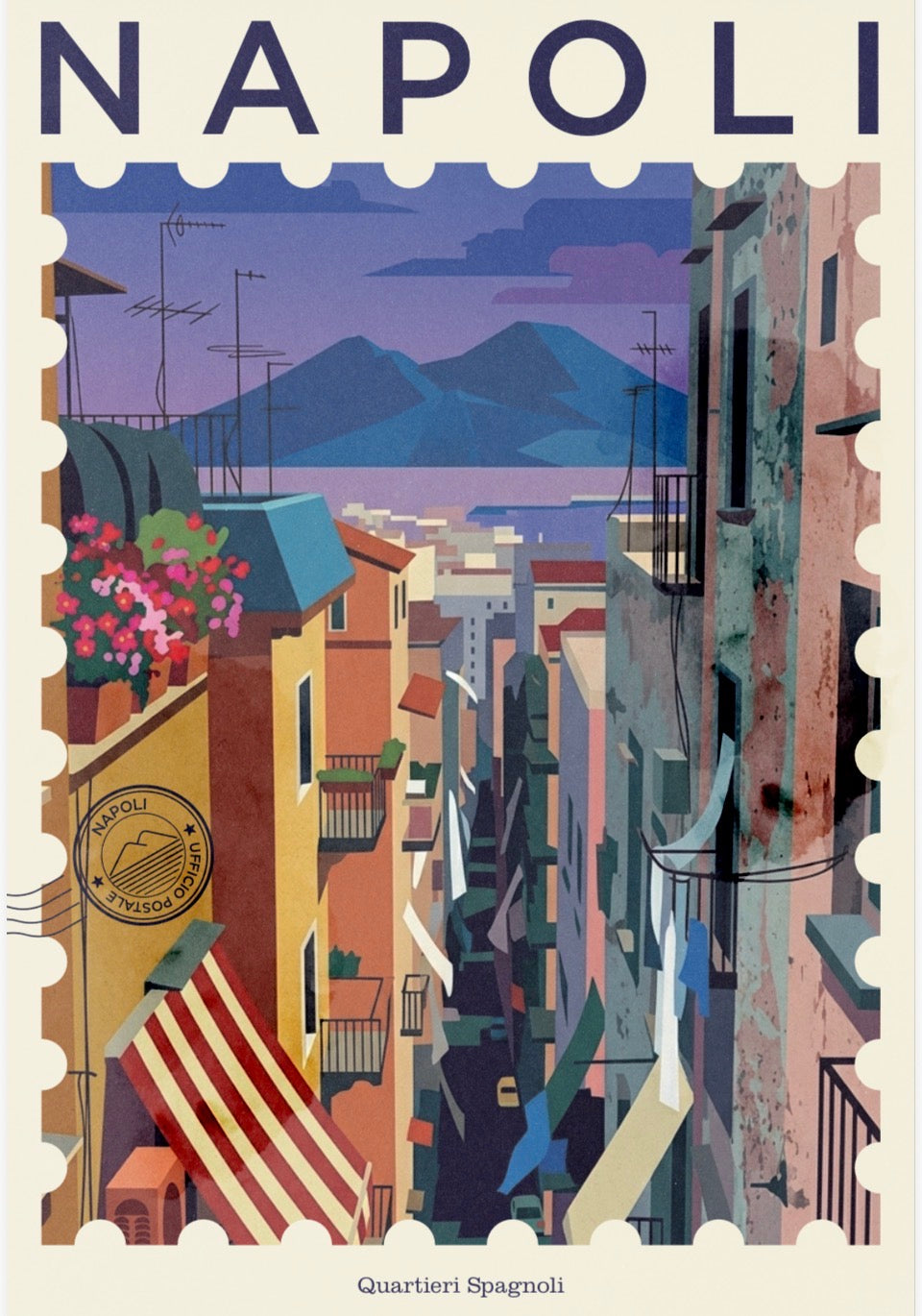 Son Of Naples Stampa vintage Napoli - Quartieri Spagnoli QUARTIRI SPAGNOLI 01 Son Of Naples 