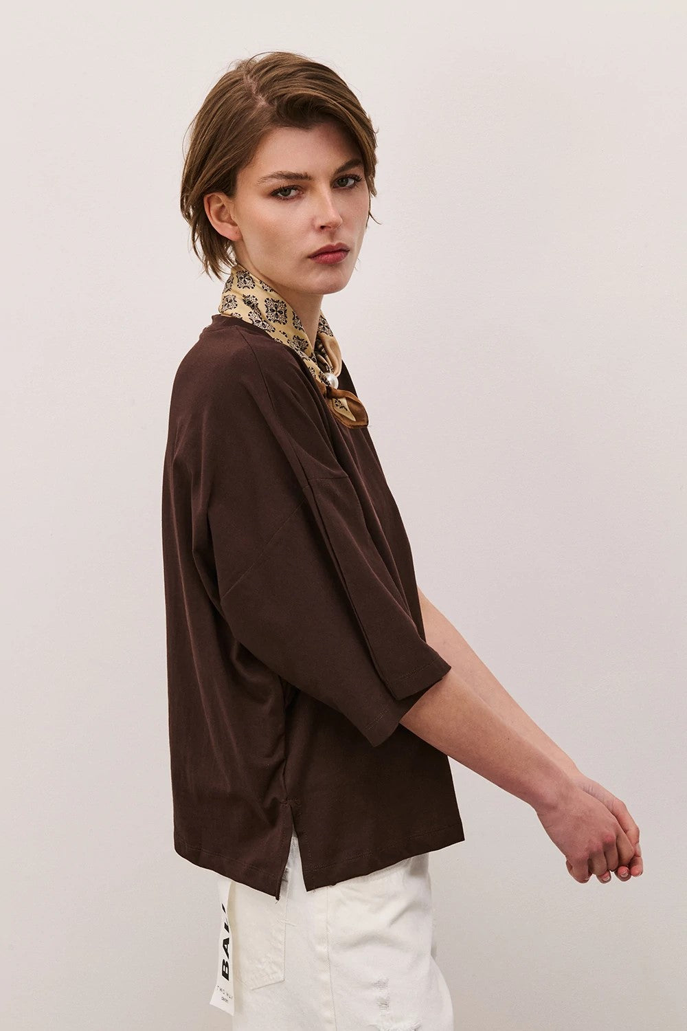 TWO WAY T-SHIRT IN COTONE MONOSPALLA TS26SGI42 01 TWO WAY 