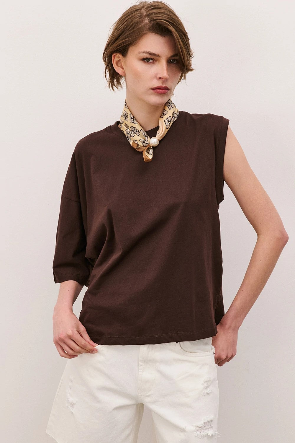 TWO WAY T-SHIRT IN COTONE MONOSPALLA TS26SGI42 01 TWO WAY 