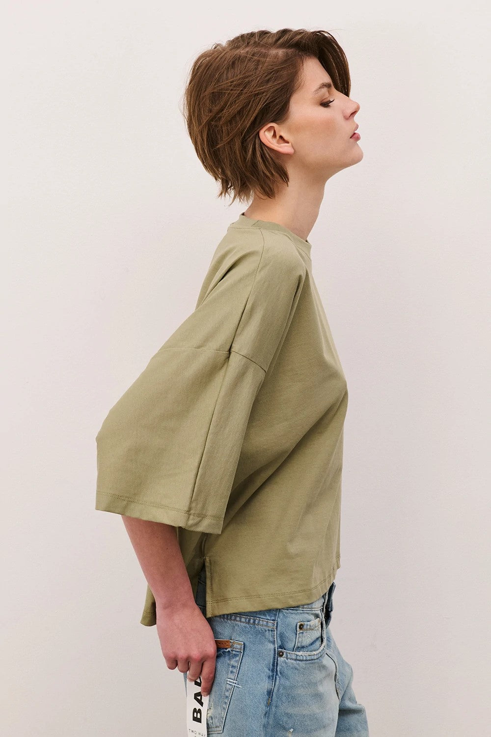 TWO WAY T-SHIRT IN COTONE MONOSPALLA TS26SGI42 02 TWO WAY 