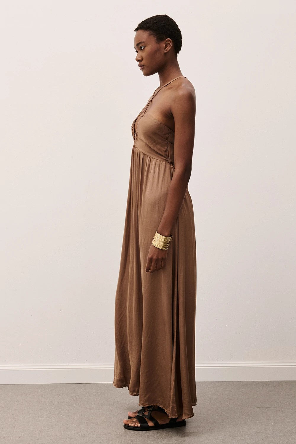 TWO WAY ABITO LUNGO CUT- OUT IN SATIN WAB26ZEA8586 02 TWO WAY 