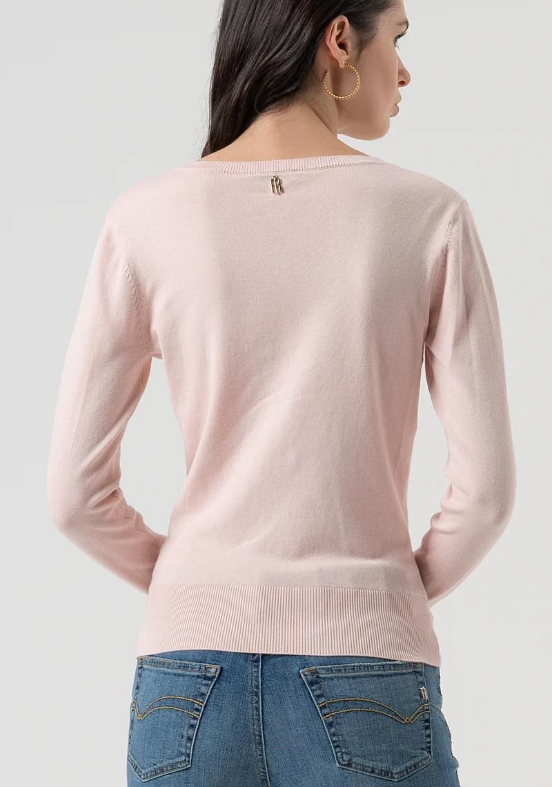 Fracomina Maglia scollo a V Slm Fit con bottoncini al polso FR25WT7002K42101 Q93 Fracomina Preview 