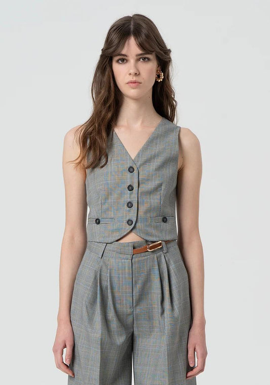 Fracomina Gilet Pricipe di galles FR25SJ5003W75995 210 Fracomina Preview 