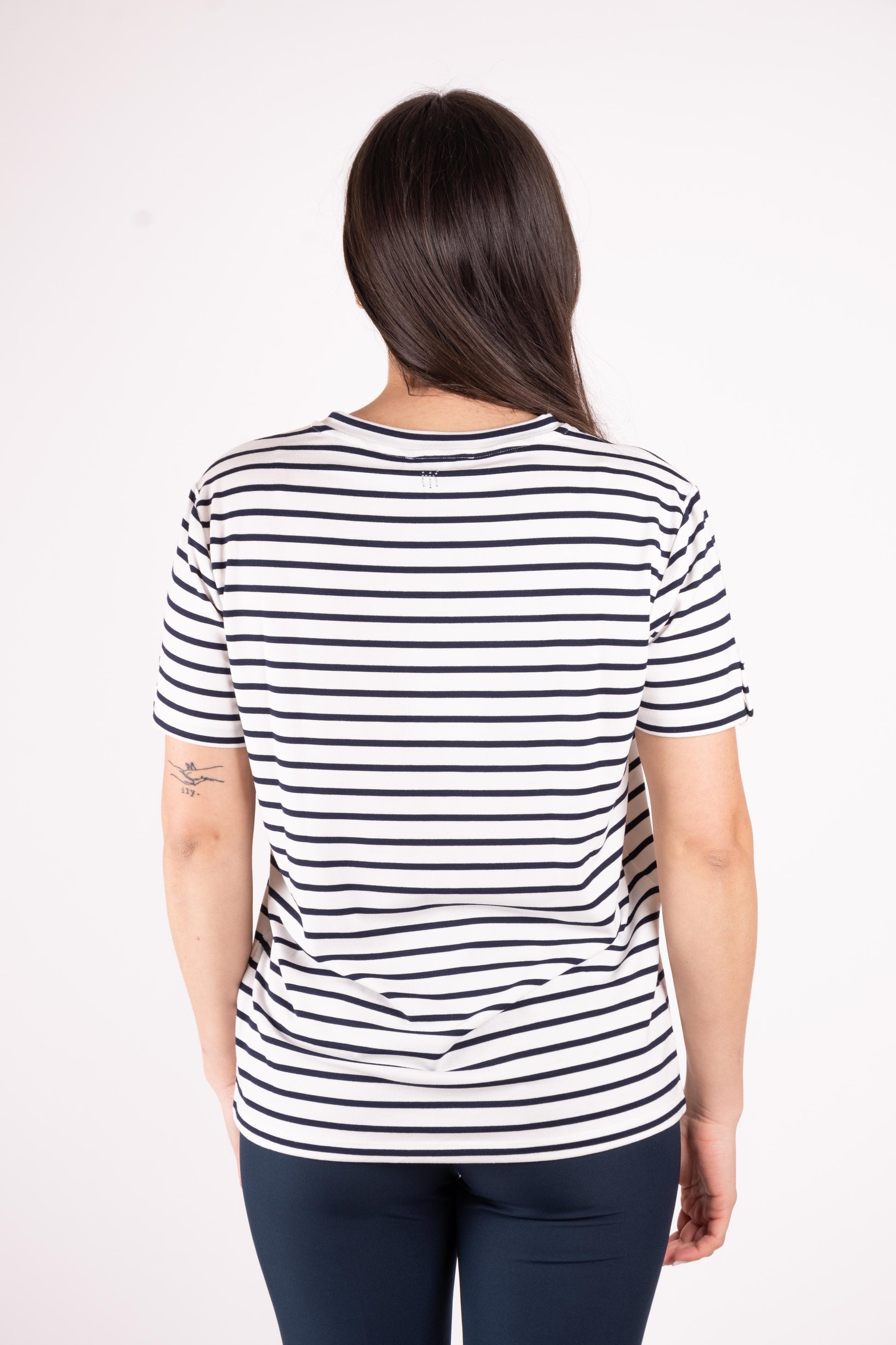 Fracomina T-shirt rigata manica corta FR25ST3045J47901 A52 Fracomina Preview 