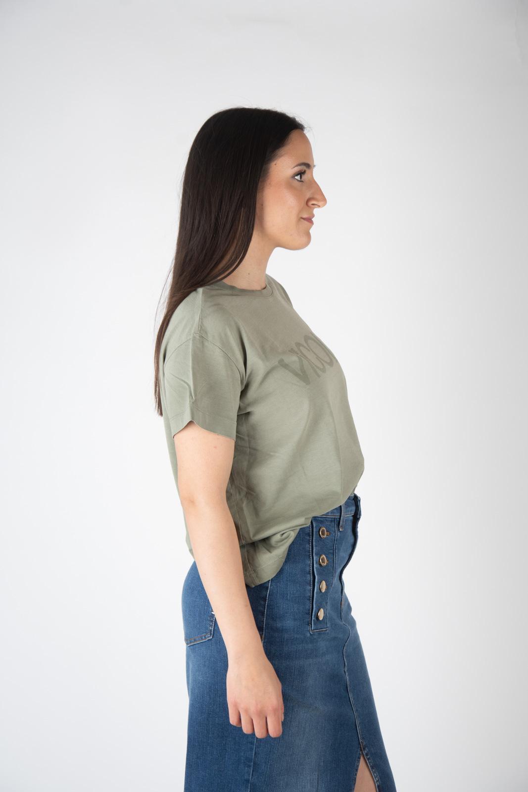 Vicolo T-shirt stone washed logo RB0157 01 Vicolo 