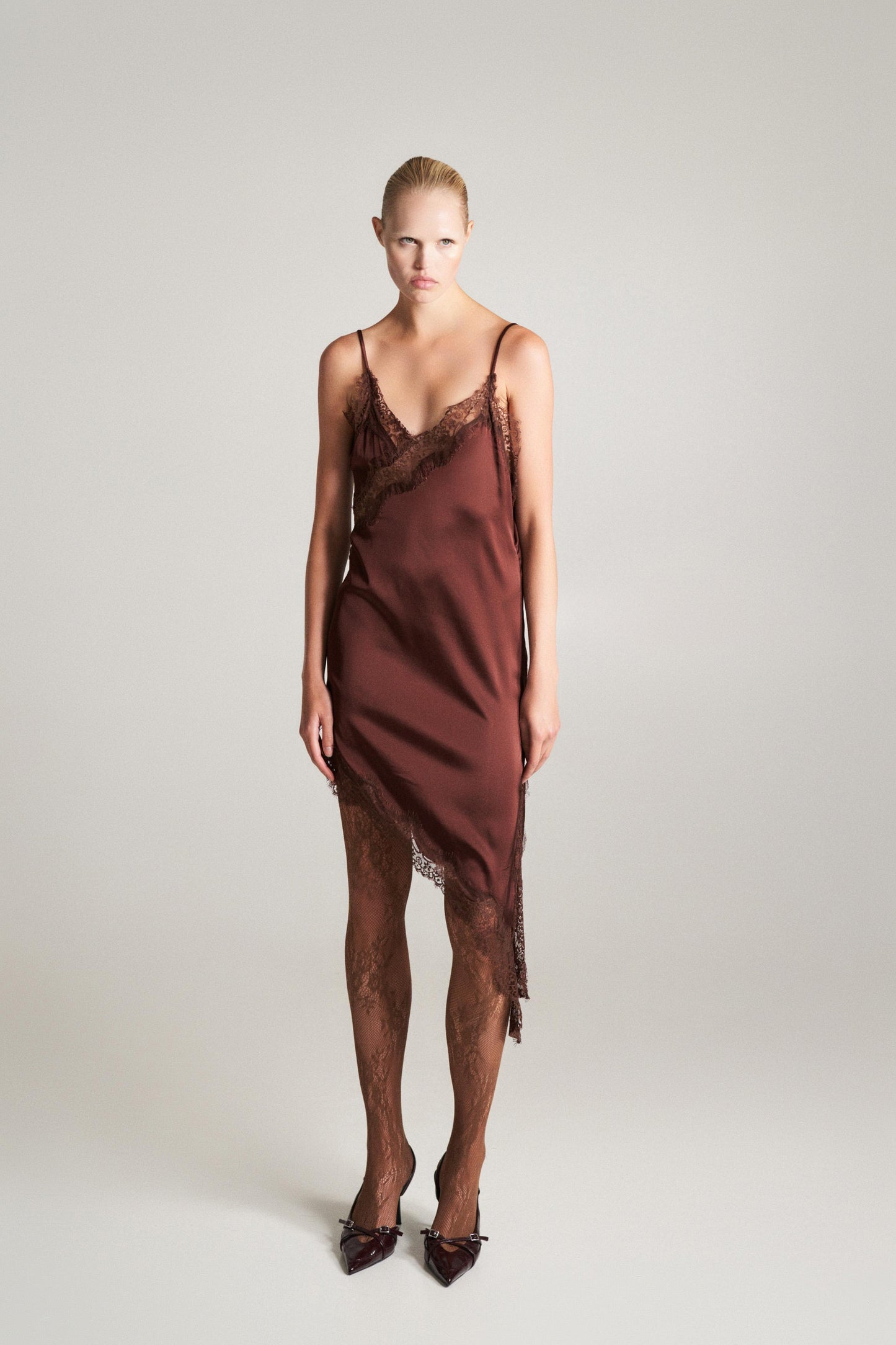 Lumina Abito Asimmetrico con pizzo LD3619 01 LUMINA 