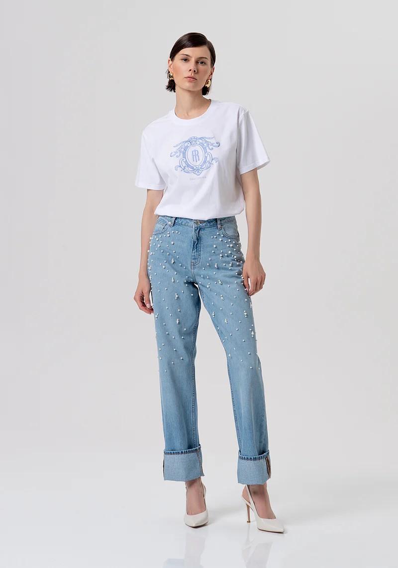 fRACOMINA T-SHIRT OVER SIZE CON LOGO RICAMATO FR26ST3008J40001 278 Fracomina Preview 