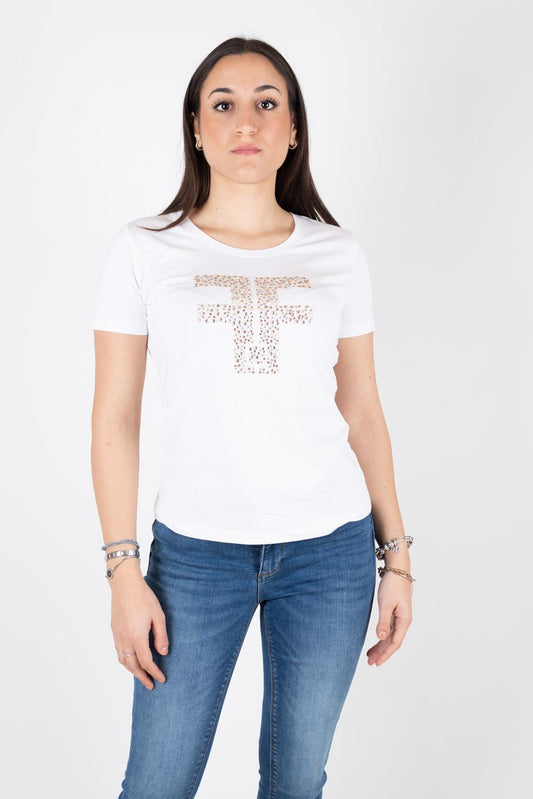 Fracomina t-shirt logo strass FP24ST3002J464N5 278 Fracomina Jeans 