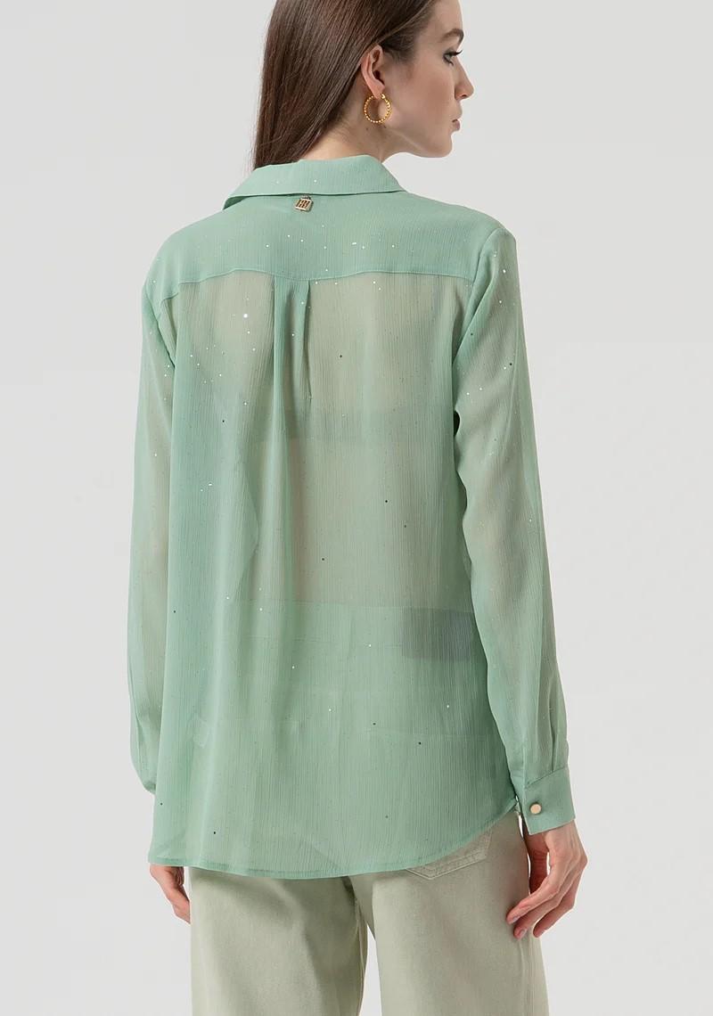 Fracomina Camicia georgette con strass FR25WT6033W412M8 B08 Fracomina Preview 