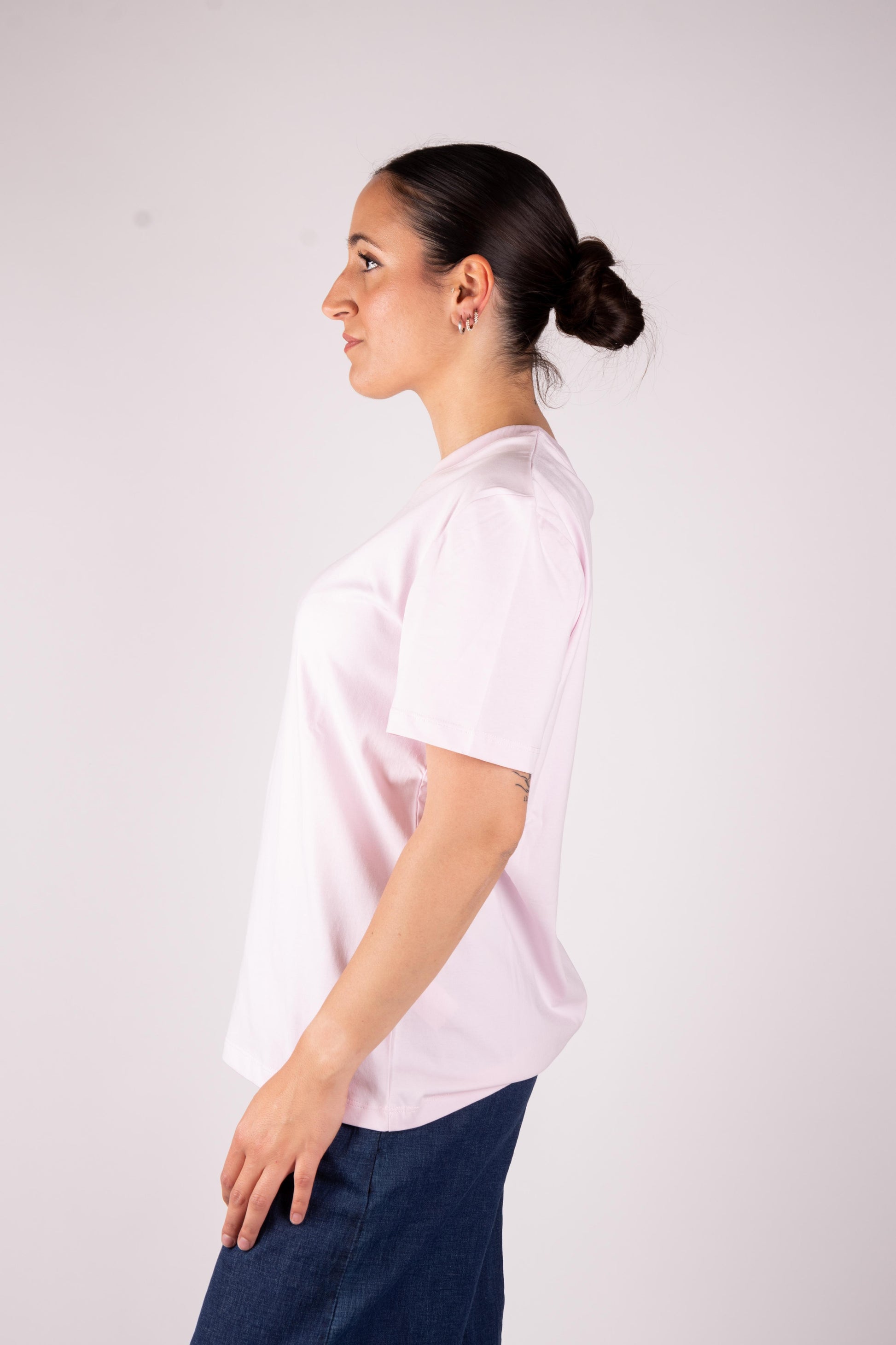 Lumina T-shirt basic cotone unito L8869 01 LUMINA 
