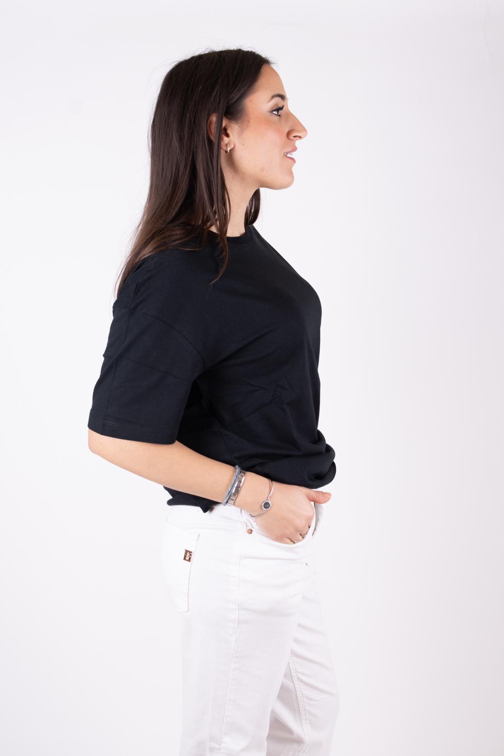 Fracomina T-shirt oversize logo sigla retro FP24ST3006J465N5 278 Fracomina Jeans 
