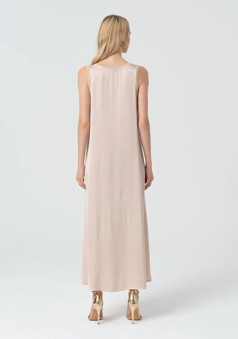 Fracomina Abito in satin scolloa V smanicato FJ25SD3002W45101 E06 Fracomina Easy chic 