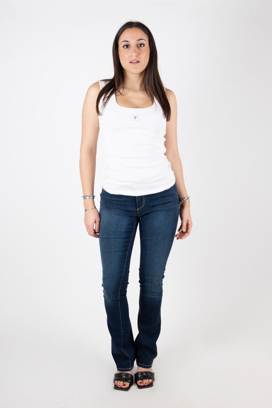 Fracomina Pantalone in denim stretch modello Bella B. Perfect Boocut FP000V8020D40101 117 Fracomina Jeans 