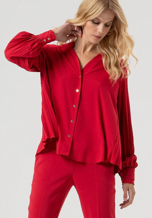 Fracomina Camicia retro  e manica plissè FR25WT6012W436F9 T51 Fracomina Preview 