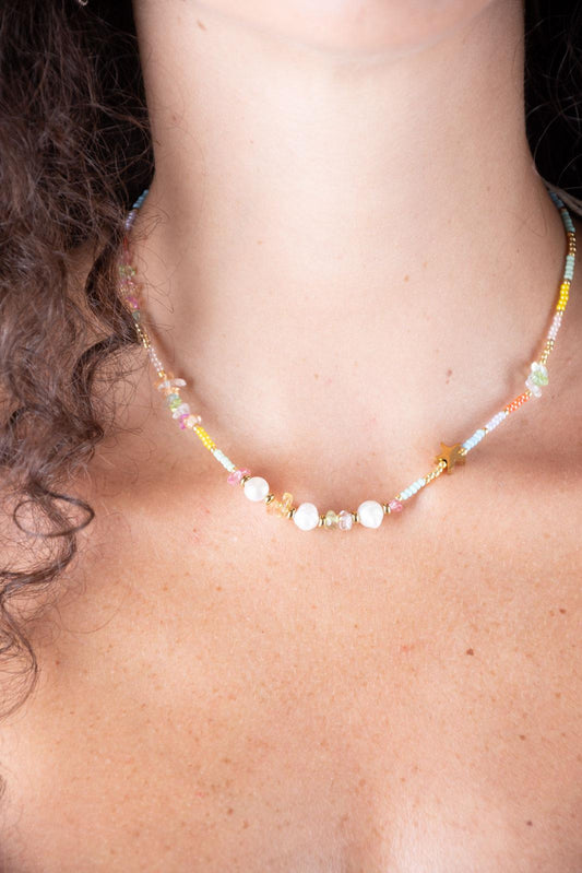 Chili collana multi perline con stella COLLANA 001 02 Chili 
