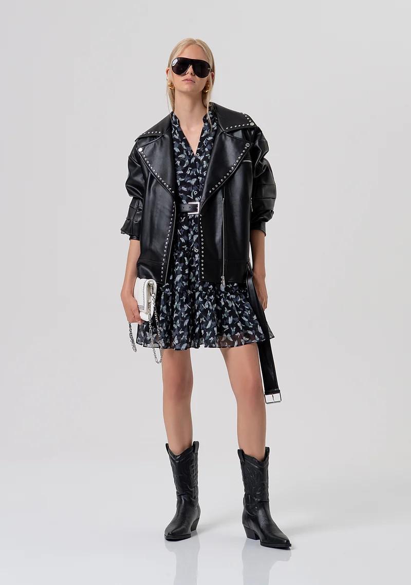 FRACOMINA bIKER IN ECO-PELLE CON BORCHIE FR26SC1001P411D9 053 Fracomina Preview 