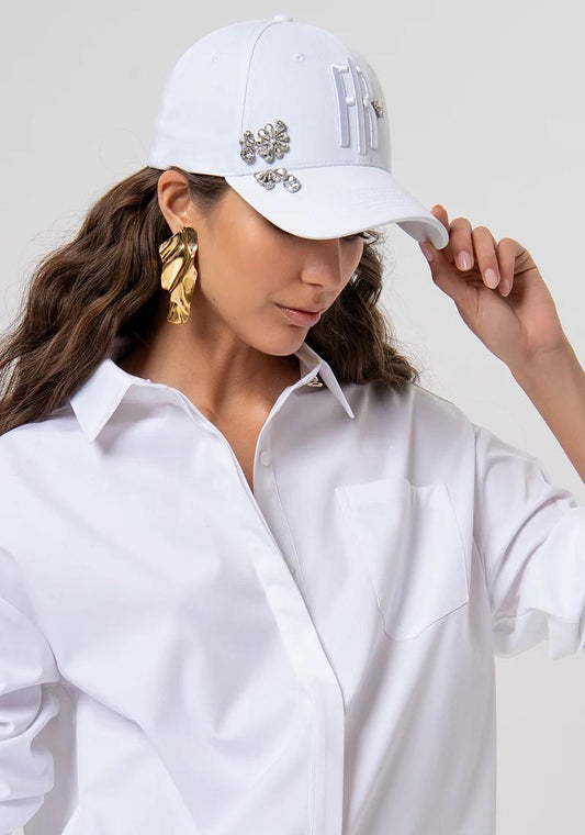 FRACOMINA CAPPELLO BASEBALL CON PIETRE LUMINOSE FP26SA4001W825R9 278 Fracomina Jeans 