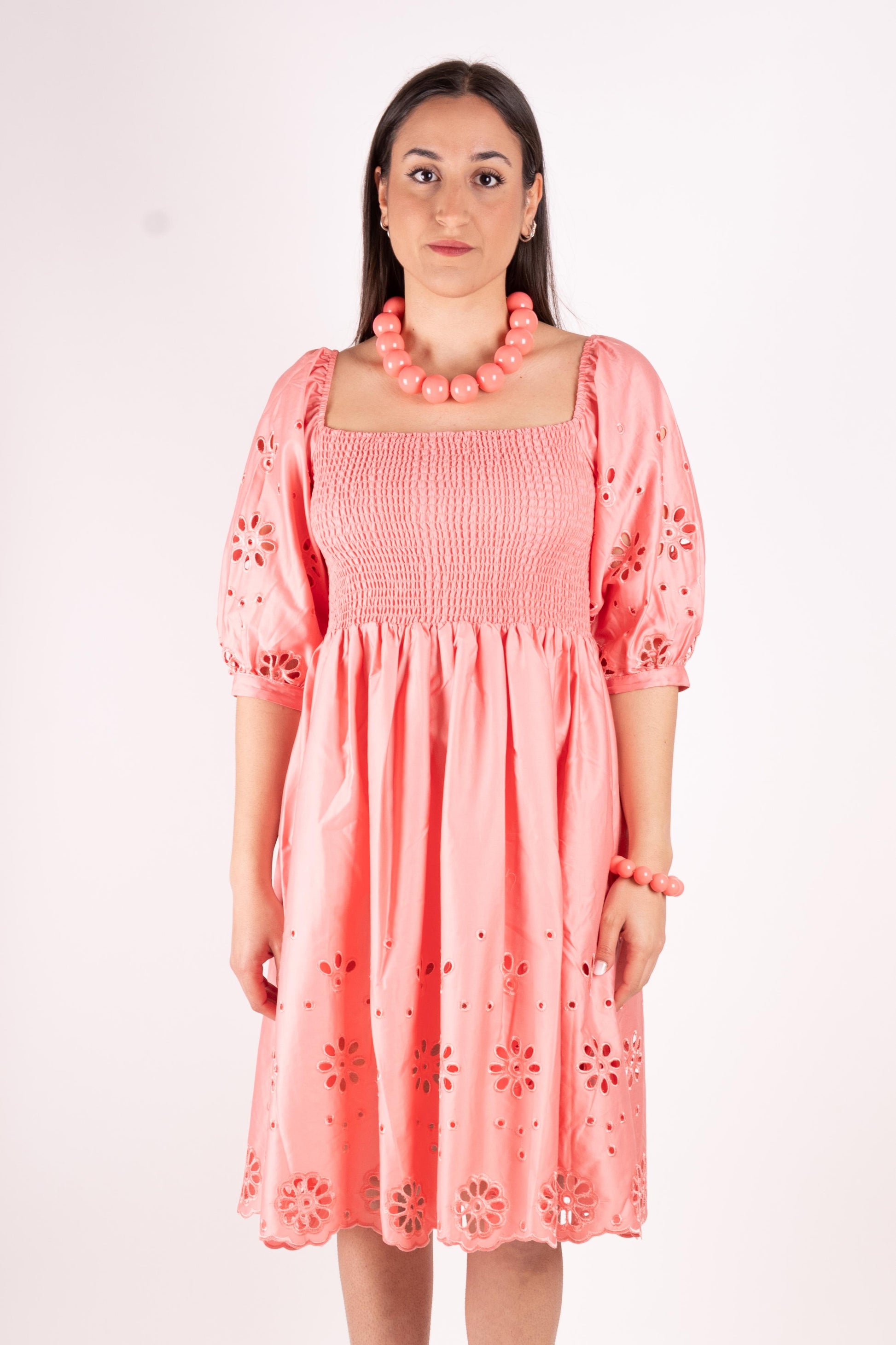 Fracomina Abito midi pizzo San Gallo FJ25SD1001W400E5 107 Fracomina Easy chic 